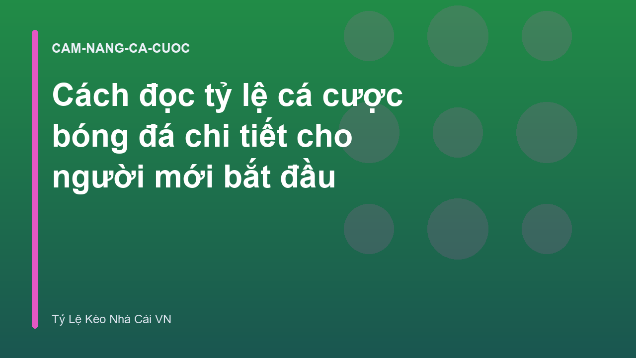 Cách đọc tỷ lệ cá cược bóng đá chi tiết cho người mới bắt đầu